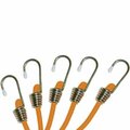 Ancra International ANCRA Bungee Cord, 9 to 10 mm Dia, 32 in L, Polyester, Orange, Hook End 95632